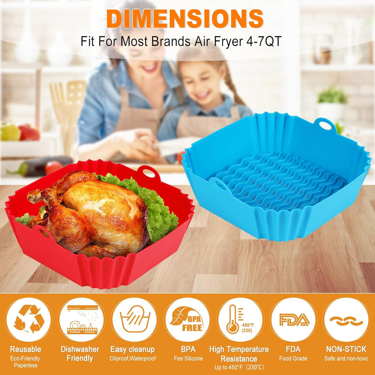 Boribim BPA-Free Air Fryer Accessories – Wedding Registry Must-Have for the Modern Couple