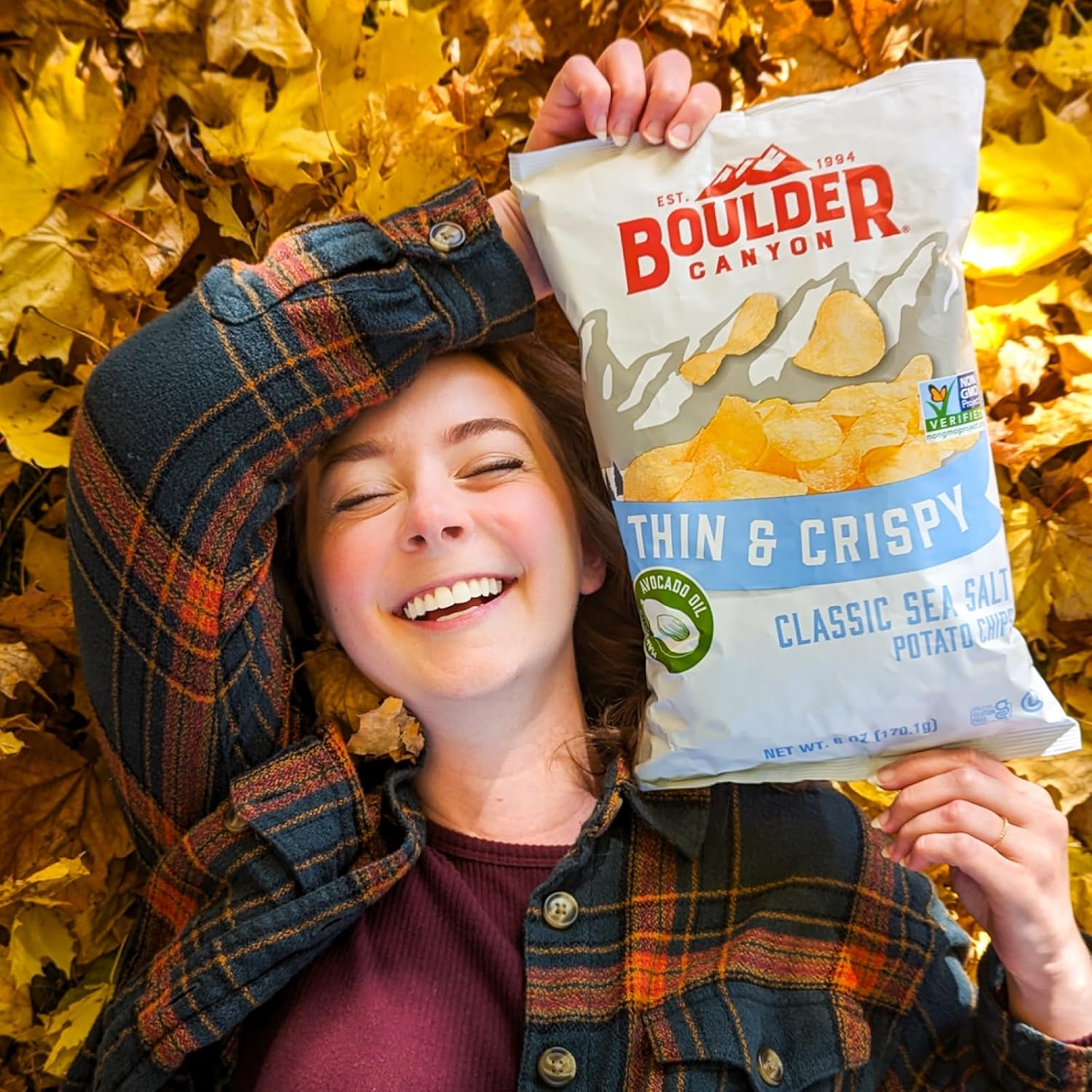 Boulder Canyon Avocado Oil Potato Chips – Simple, Intentional Pantry Staple for Less-Is-More Homes, 6 oz Bag