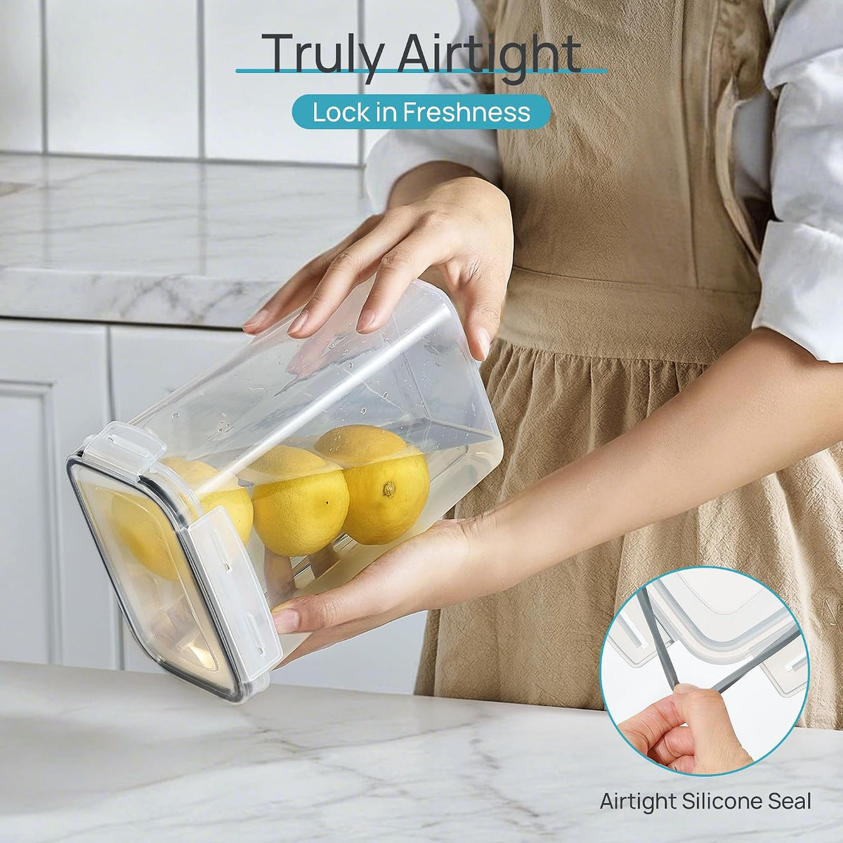 bpa-free, food-grade clear plastic body for content visibility