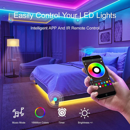 [Brand] LED Strip Lights with App and Remote – Customizable Ambient Lighting for Studio Apartment and Dorm Decor