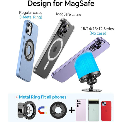 [Brand] Magnetic Car Phone Holder - Quick One-Hand Docking for Rideshare Drivers and Gig Workers, 360° Rotation