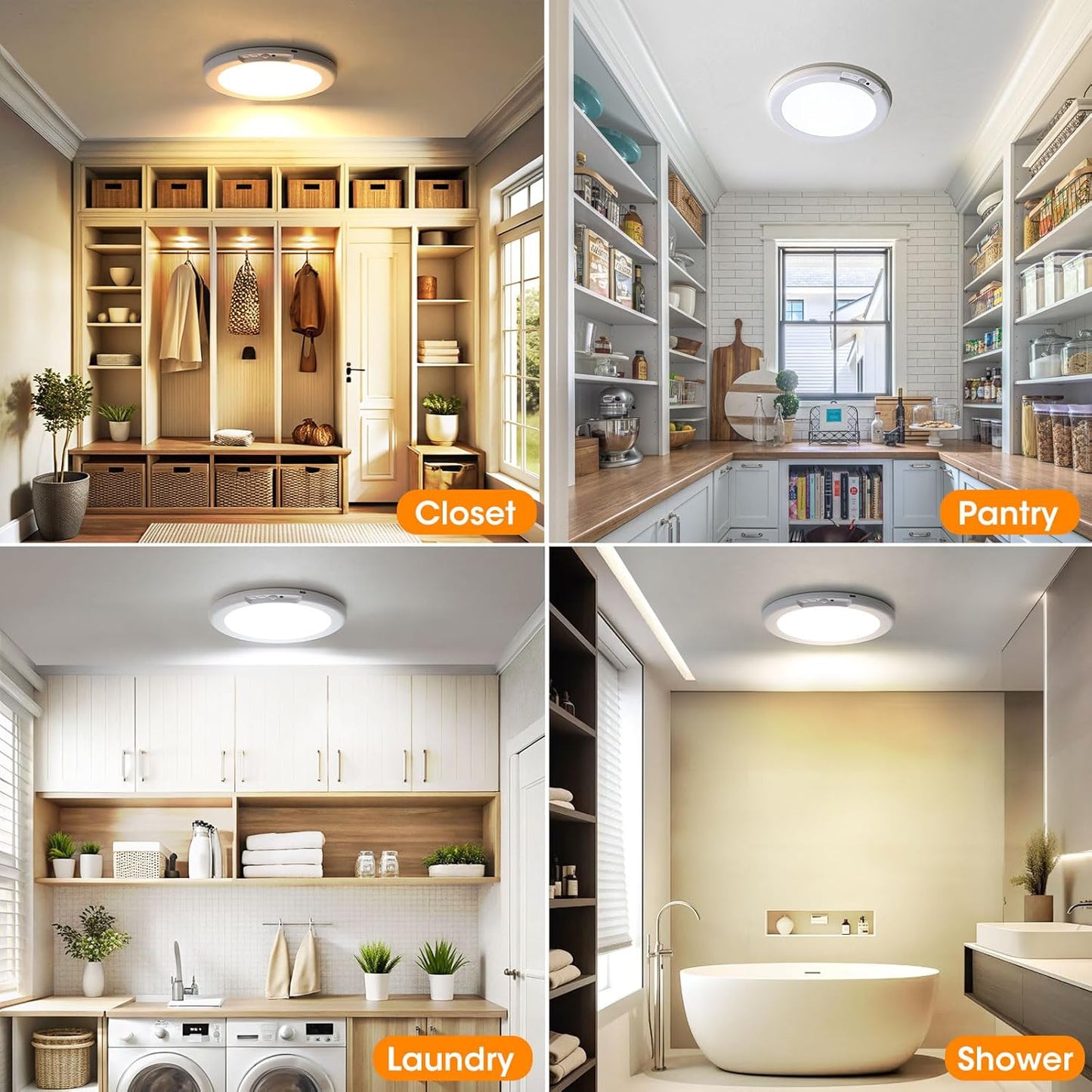 [Brand] Magnetic Motion Ceiling Light – Cordless Stair and Hallway Safety Light with Auto Shutoff Timer