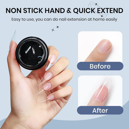 Brand Name Carving Builder Gel – Effortless 3D Nail Design Kit for Less-Is-More Home Studios, 36 Silicone Molds