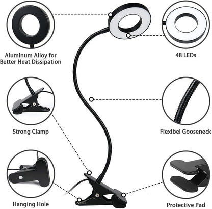 [Brand Name] Compact Foldable Lamp – Less Is More Reading Light, Neutral Black Finish USB Powered