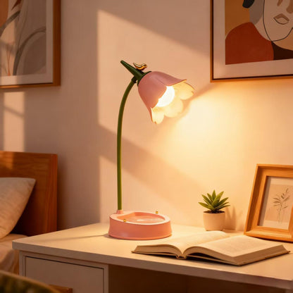 [Brand Name] Rechargeable Desk Lamp – Unique Valentine's Day Gift for Women, Cute Floral Table Light for Reading