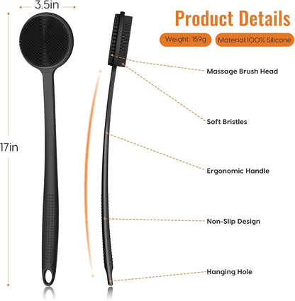 [Brand Name] Silicone Body Brush – Durable Quick-Drying Shower Scrubber for Safer, Cleaner Bathing