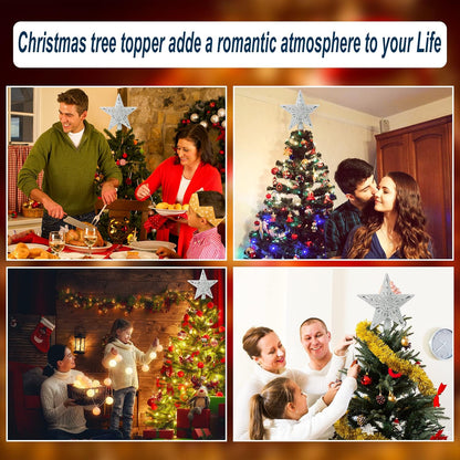 [Brand Name] Silver Star Christmas Topper Light – Family Room Holiday Centerpiece with Swirling Ceiling Patterns