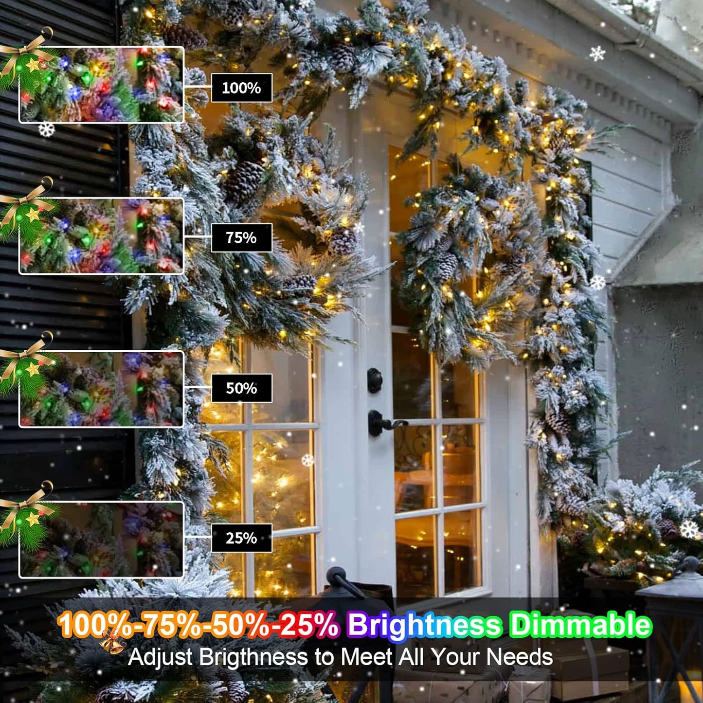 Brightever Battery Operated String Lights 100 LED Low Heat No Flame Design for Toddler Room, Nursery & Playroom Night Light
