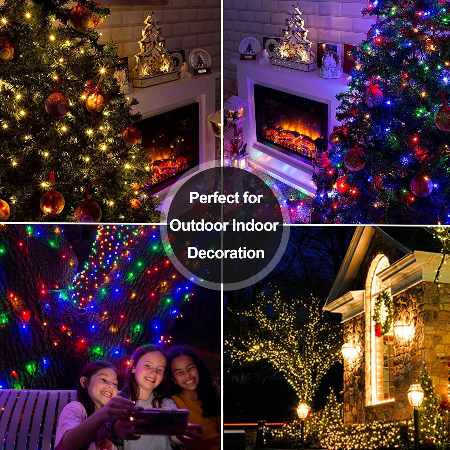 Brightever Battery Operated String Lights 100 LED Low Heat No Flame Design for Toddler Room, Nursery & Playroom Night Light