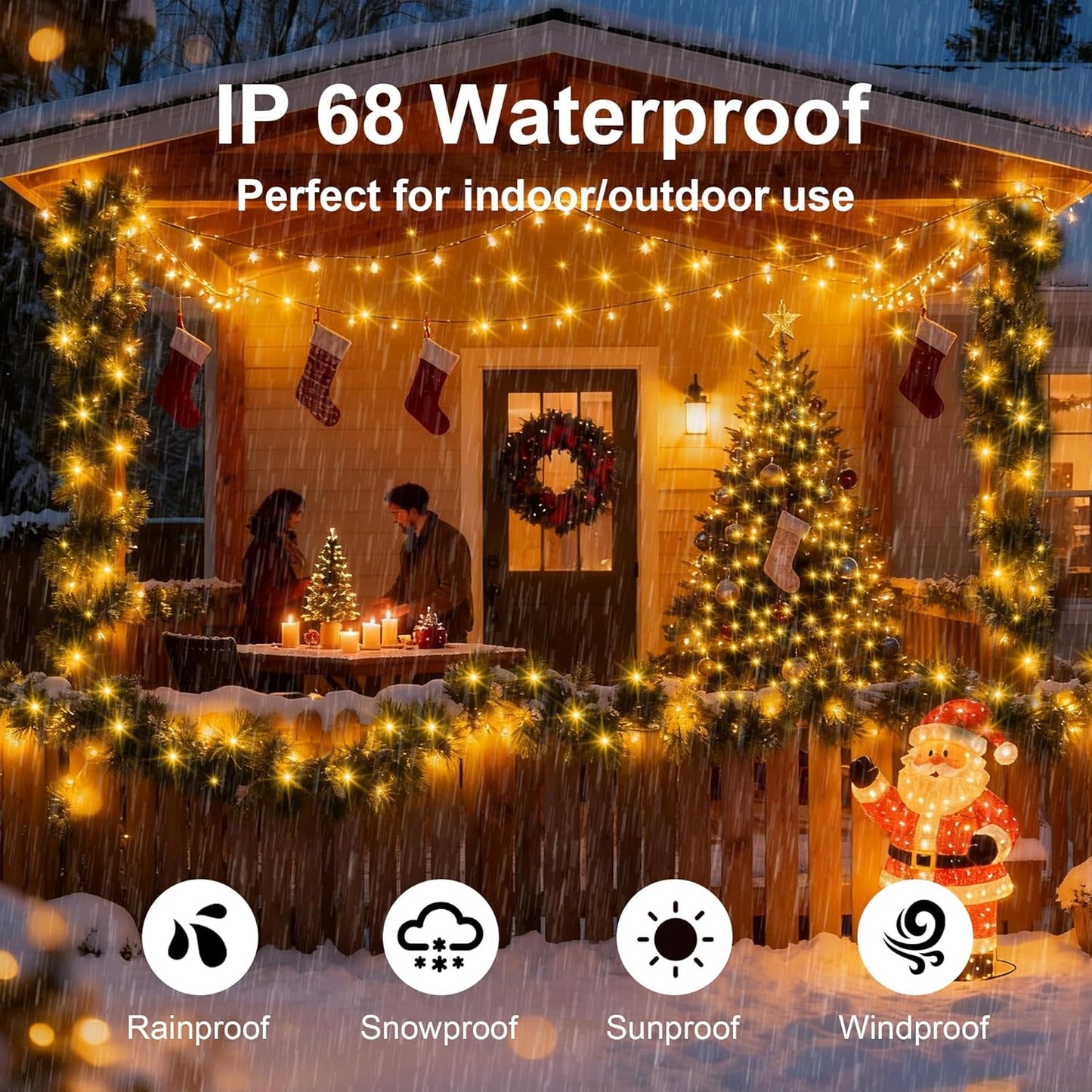 Brightever Battery Operated String Lights 100 LED Low Heat No Flame Design for Toddler Room, Nursery & Playroom Night Light
