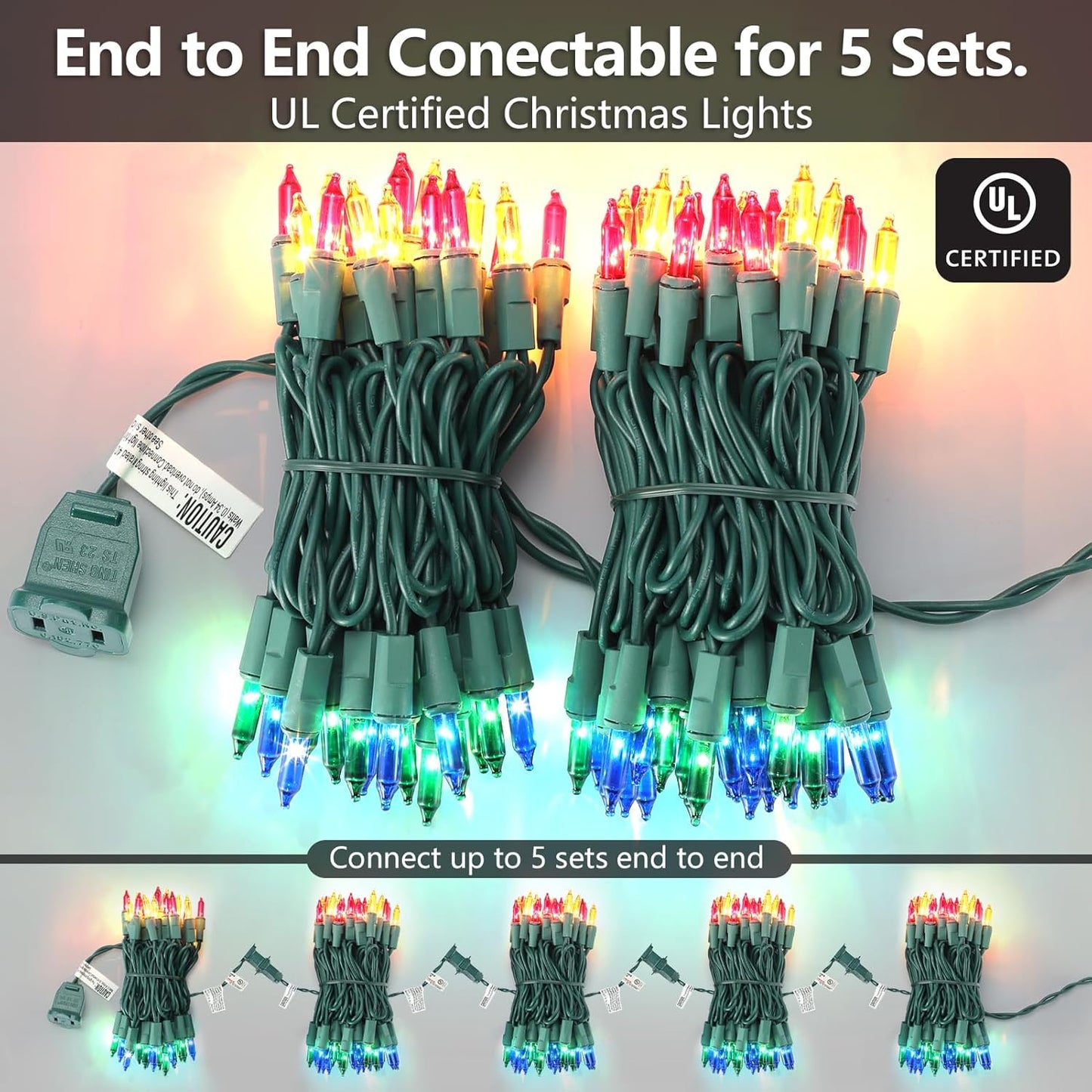 Brightown Christmas Mini Lights 21ft Green Wire – Romantic Indoor Lighting for Apartment Studio and Accent Wall