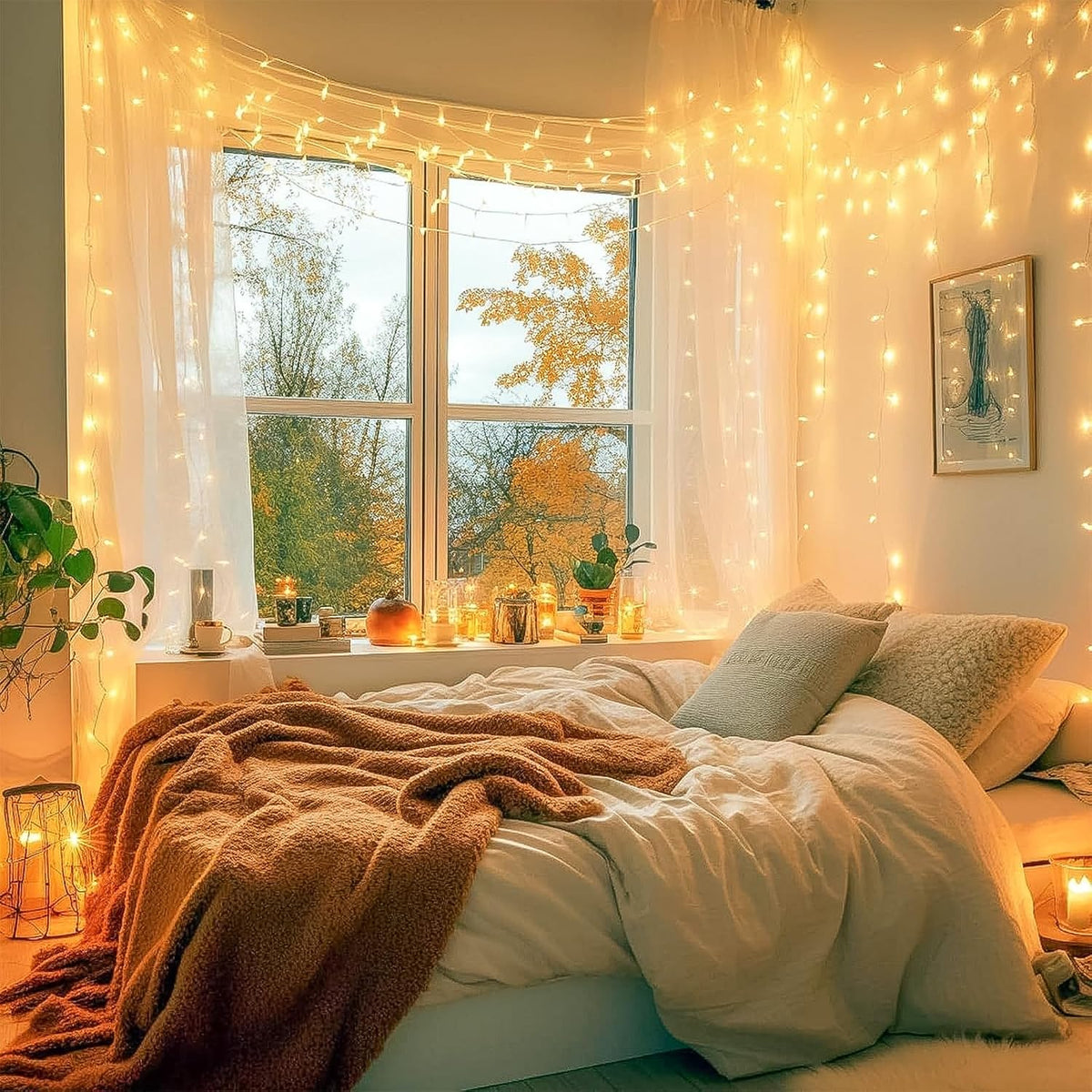 Brightown Clear Wire Fairy Lights 88ft 240LED, Memorable Wedding Shower, Housewarming & Holiday Gift with 13 Modes & Timer