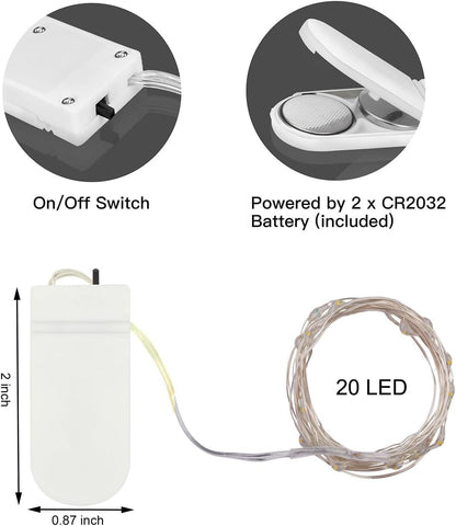 Brightown Mini Fairy Lights Battery Operated – Less Is More Accent Lighting for Modern Farmhouse Shelves and Understated Mantels