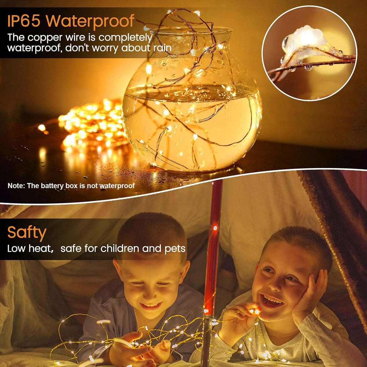 Brightown Mini Twinkle Lights Battery Operated 24 Pack – Cool Surface 1.5V LED String Lights, No Flame No Wax No Smoke for Home Relaxation Corners