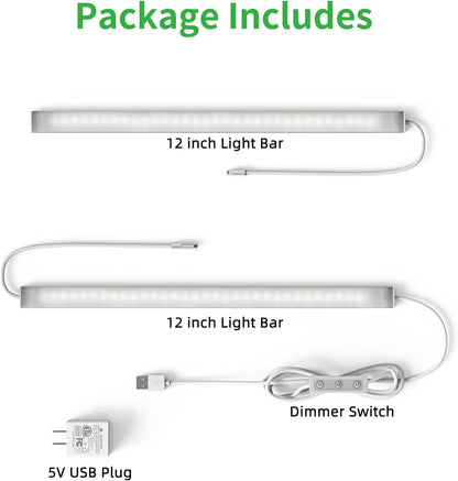 BRIGHTWILL 3M Adhesive Under Counter LED – Adjustable Color Temperature Task Lighting for Craft Stations and Study Desks