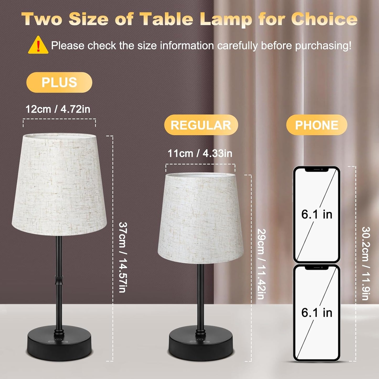 BRIGHTY — Designer Portable Lamp for Shelf Styling and Console Vignettes, Warm LED Accent in Wood and Flaxen