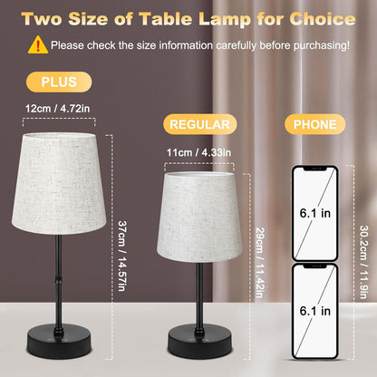 BRIGHTY — Designer Portable Lamp for Shelf Styling and Console Vignettes, Warm LED Accent in Wood and Flaxen