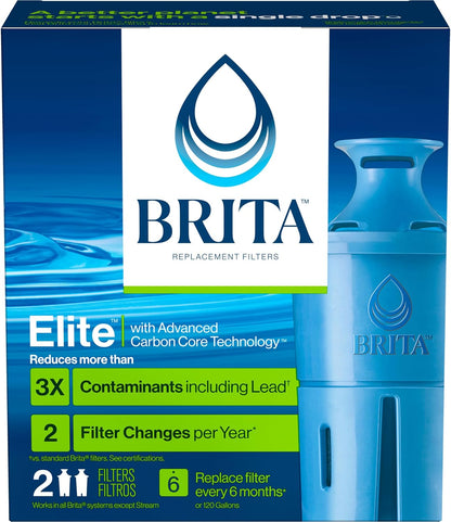 Brita Elite Pitcher Filter Cartridges – Heavy Metal and Contaminant Reduction for the Home Purification Setup
