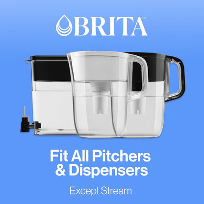 Brita Replacement Water Filters for Dispensers – Child-Friendly Clean Water for Family Kitchens and Playroom Refill, 3 Count