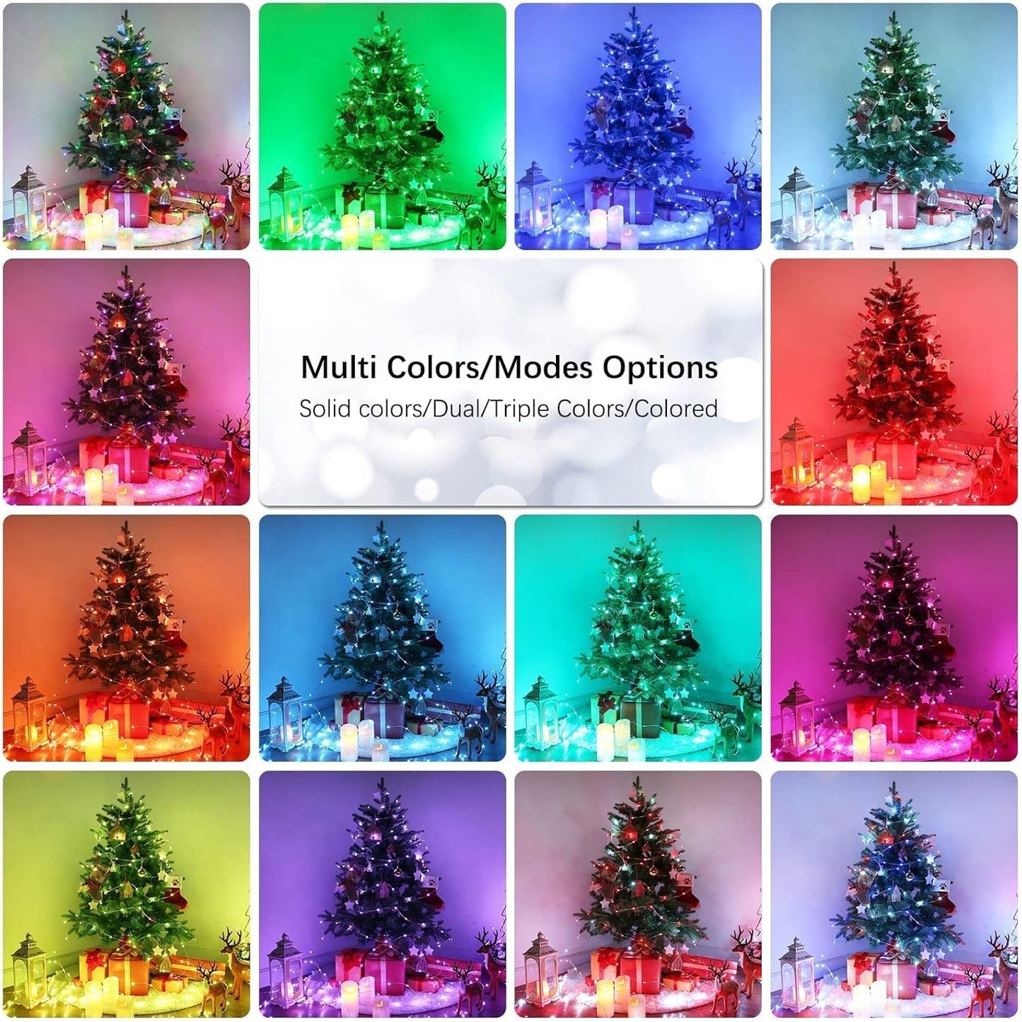 BrizLabs Outdoor Color Changing Lights with Remote – 200 LED String Lights for Tent, Deck, and Garden Party Setup