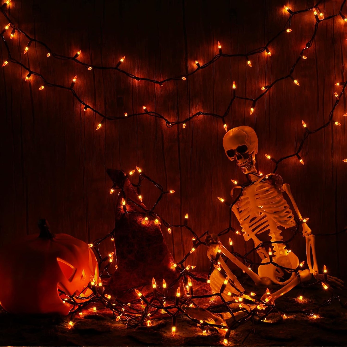 Brizled Halloween Lights – Nursery and Playroom Safe Decoration, Cool-to-Touch Incandescent Mini Bulbs