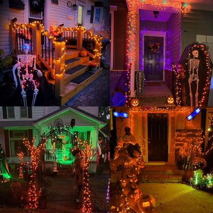 Brizled Halloween Lights – Nursery and Playroom Safe Decoration, Cool-to-Touch Incandescent Mini Bulbs