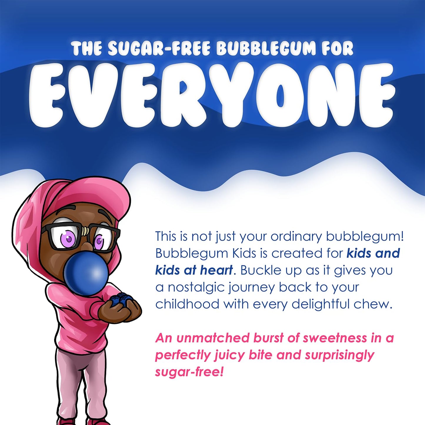 Bubblegum Kids Sugar Free Gum – Streamlined Sugar Free Gum Option for Less-Is-More Households and Tidy Lunchboxes