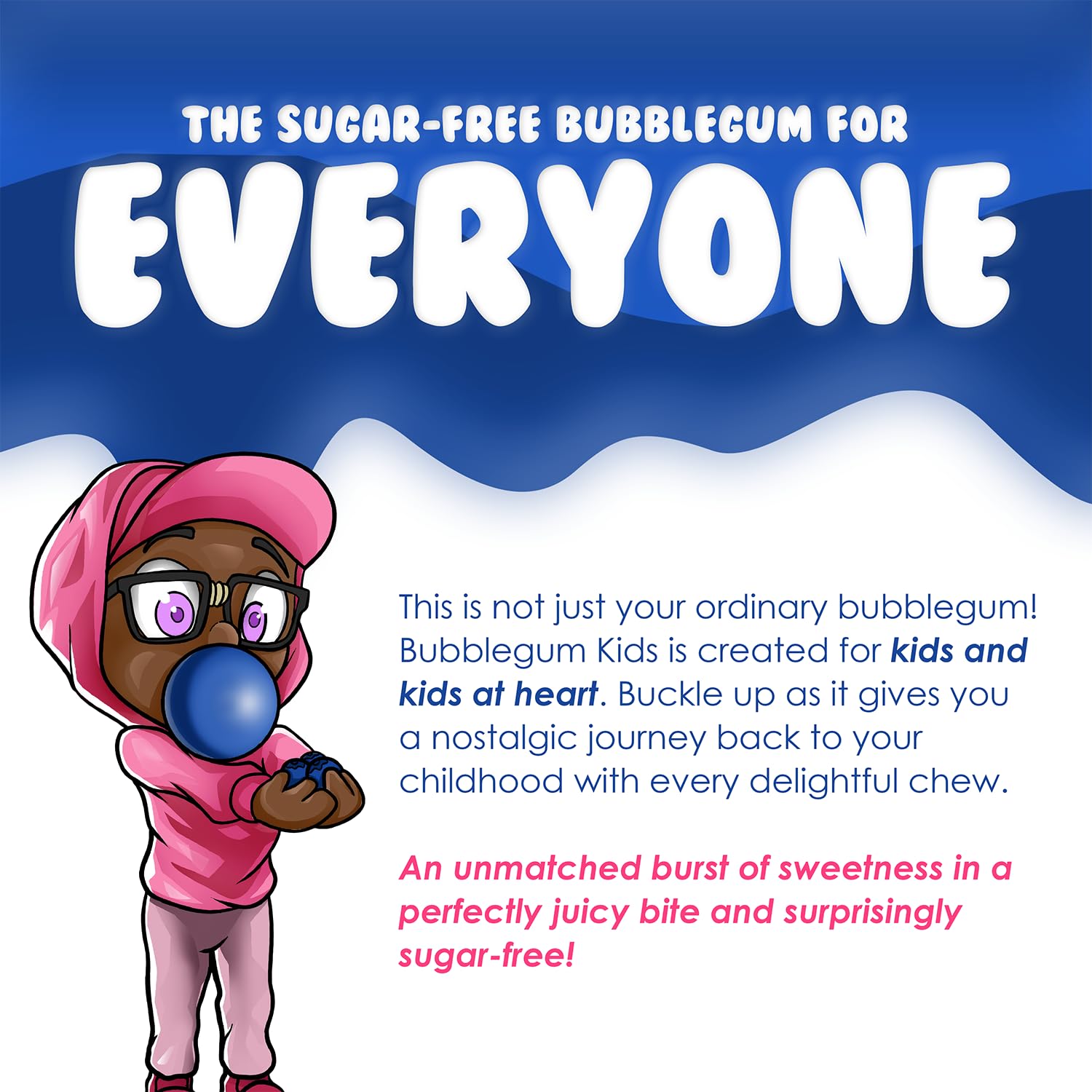 Bubblegum Kids Sugar Free Gum – Streamlined Sugar Free Gum Option for Less-Is-More Households and Tidy Lunchboxes