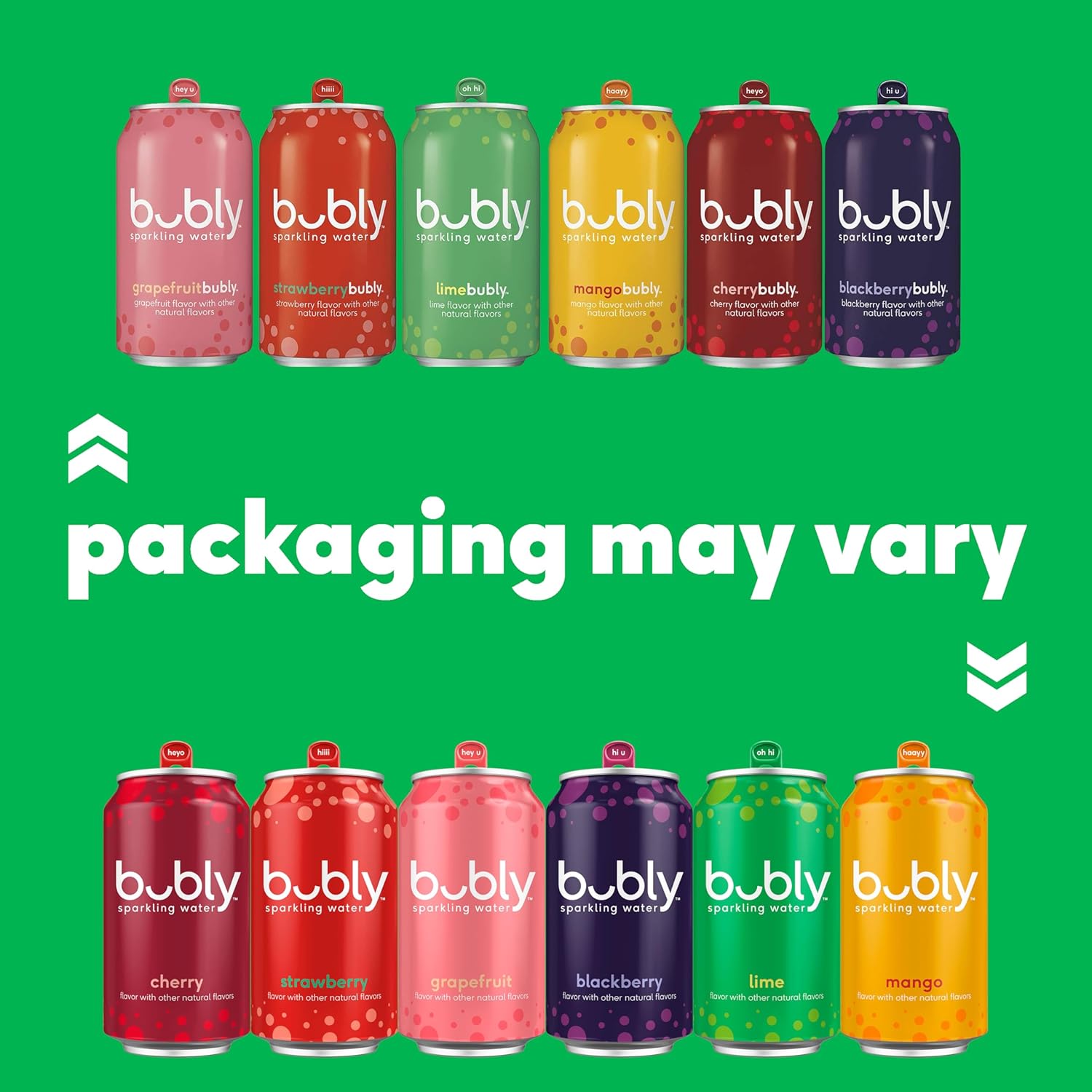 bubly Sparkling Water Blackberry – Quiet Design Sparkling Water for Considered Households Who Skip the Sugar, Pack of 8