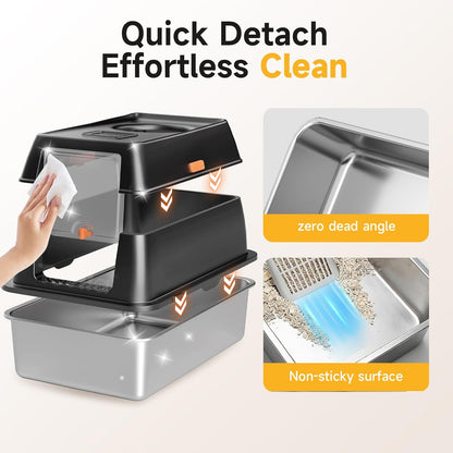 built-in carbon filter pack combined with seamless high-side overlap for leak and odor control