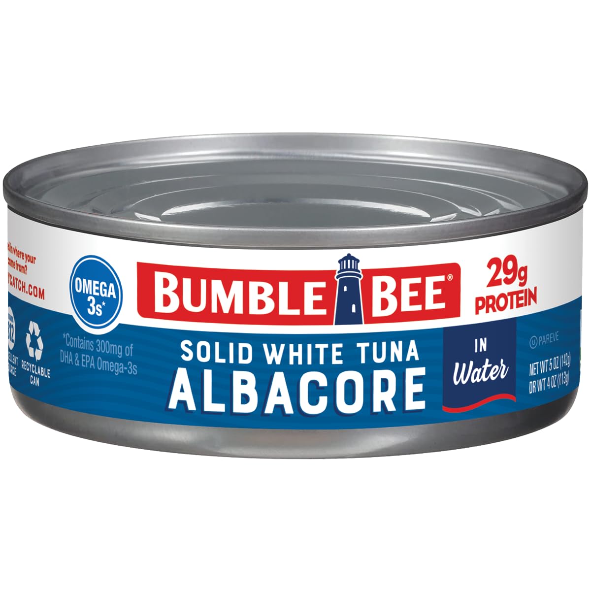 Bumble Bee Albacore Tuna in Water – Non-Perishable Desk Drawer Lunch for High Output Workdays, 29g Protein