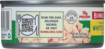 Bumble Bee Canned Premium White Chicken Chunks – Sturdy Packable 19g Protein for Road Trips and Travel