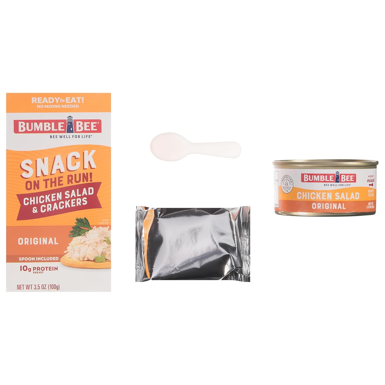 Bumble Bee Snack on the Run Chicken Salad Kit – Wholesome Snack for Bedside Drawer and Late-Night Hunger, No Prep