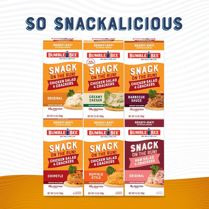 Bumble Bee Snack On The Run Ham Salad with Crackers - Ready-to-Eat Lunch Replacement with Zero Prep