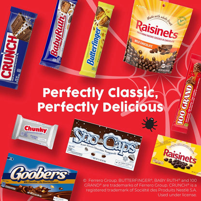 Butterfinger, CRUNCH and Baby Ruth Minis Bulk Halloween Candy – Family Friendly Front Porch Stock for Trick-or-Treat Night