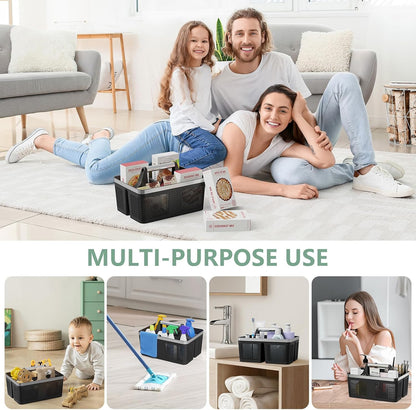 BYUNER Shower Caddy Portable – Family-Friendly Shower Basket for Nursery Bathrooms, Soft-Edge Plastic Caddy for Parents