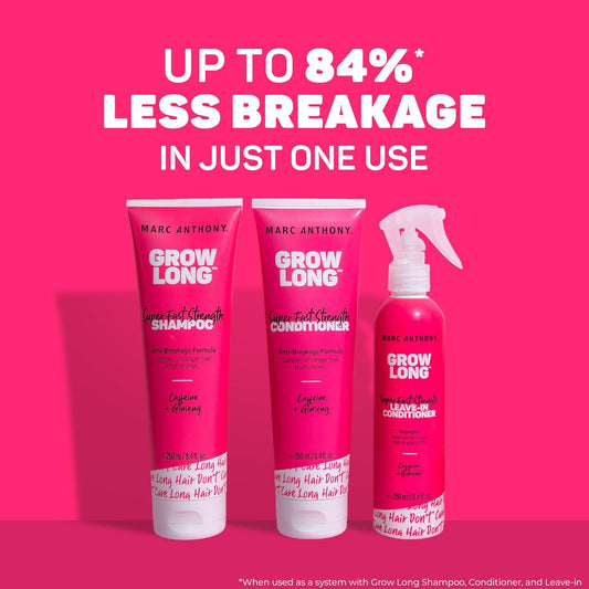 caffeine, ginseng, and vitamin e blend to strengthen strands and reduce breakage