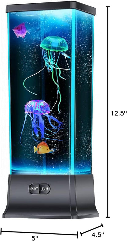 CALOVER Faux Jellyfish Tank – Stylish Living Room Centerpiece, Designer Aquarium Glow with Remote