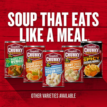 Campbell's Chunky Creamy Chicken Noodle Soup – Quick Lunch for Home Office Days, No Prep Required