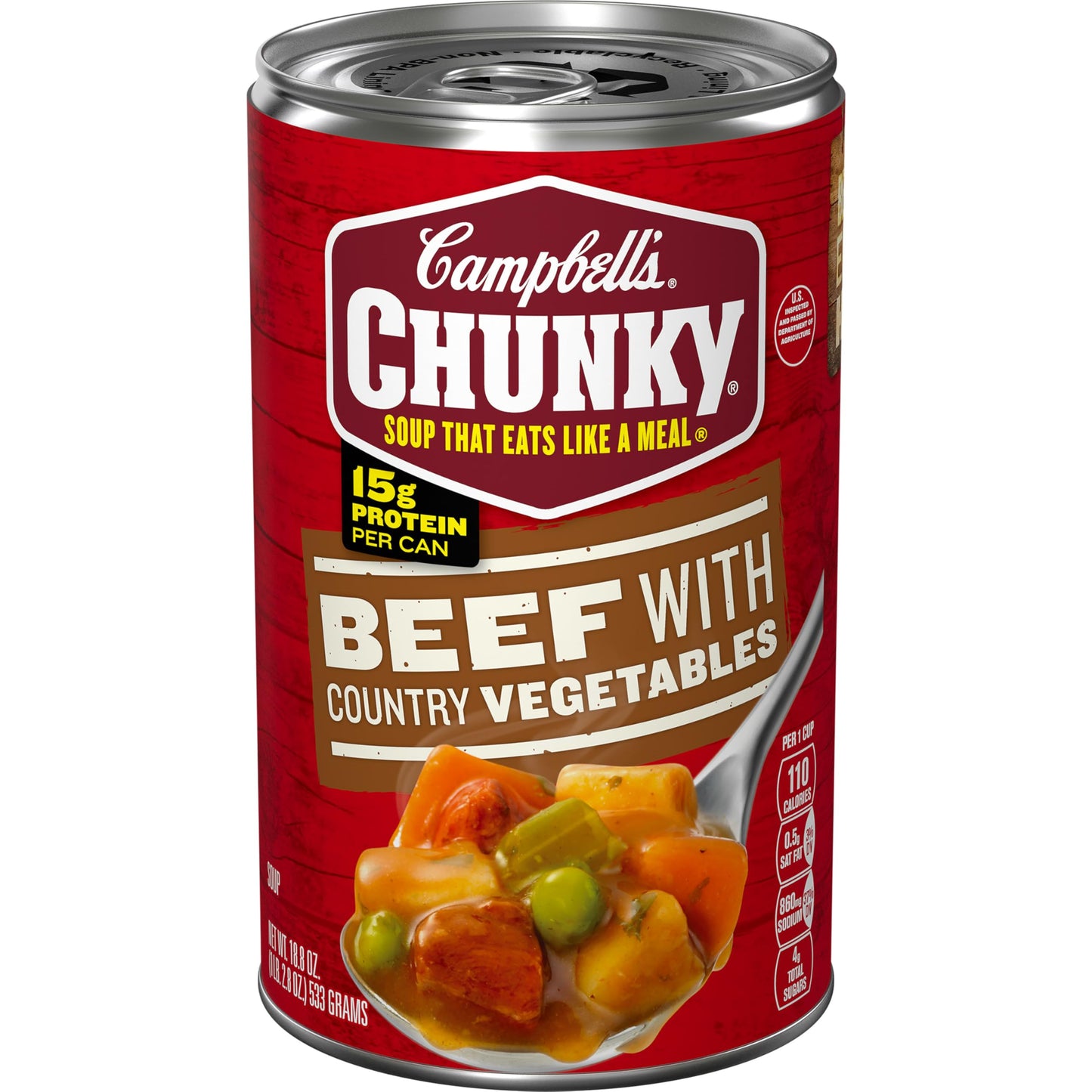 Campbell's Chunky Soup with Country Vegetables – Emergency Pantry Meal for Power Outages and Storms, 18.8 Oz