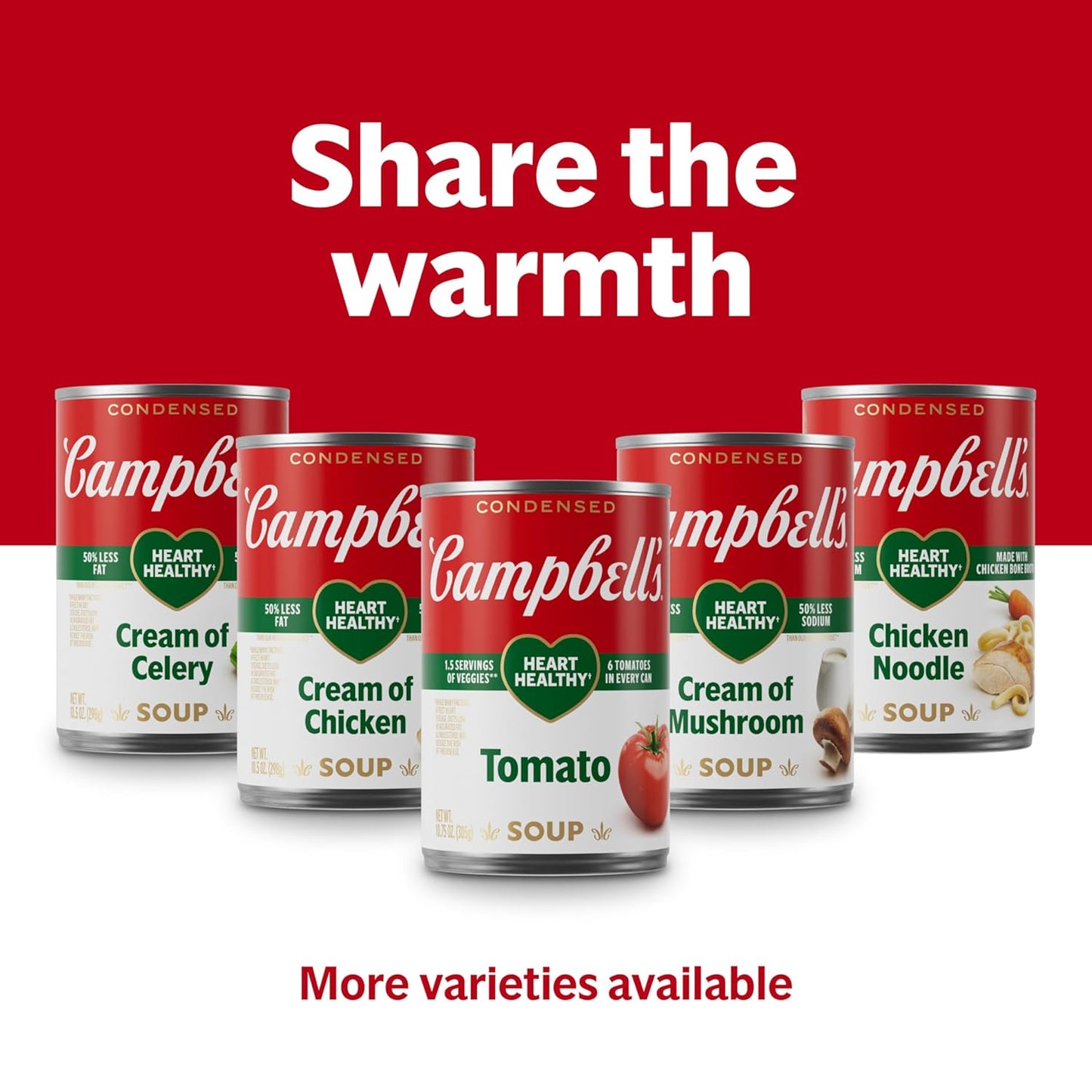 Campbell's Condensed Heart Healthy Cream of Chicken Soup, Heart Conscious Pantry Staple for Quick Lunch Bowls