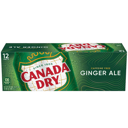 Canada Dry Ginger Ale Soda – Mindful Afternoon Refreshment Without Caffeine, 12 fl oz Cans 12 Pack