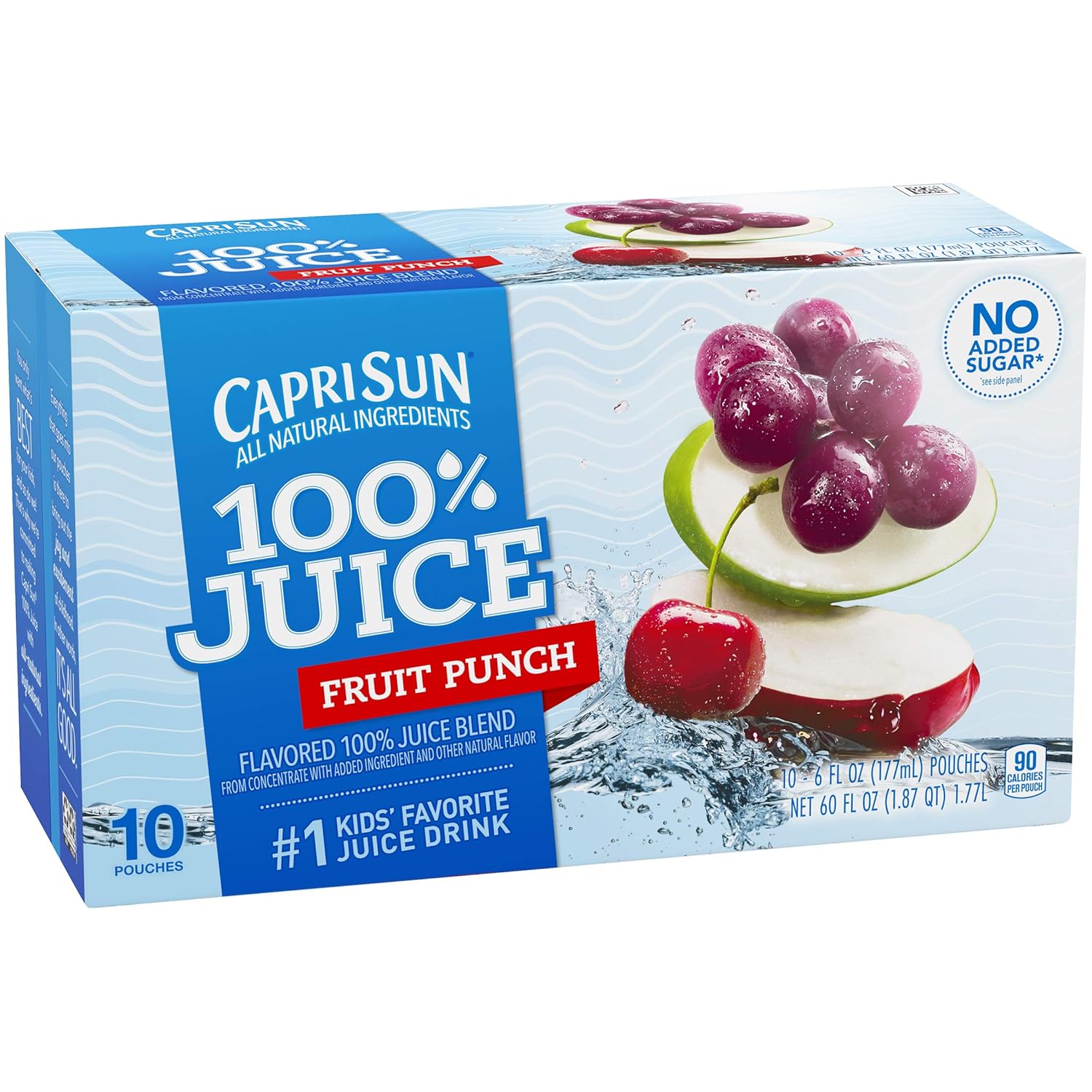 Capri Sun Fruit Punch Juice Pouches – Spill-Resistant Kids Drink for Soccer Practice, Park Playdates, and Beach Days