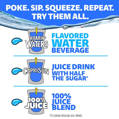 Capri Sun Roarin' Waters Tropical Punch – Kid-Friendly Sports Drink Pouches for Practice and Park, 40 ct