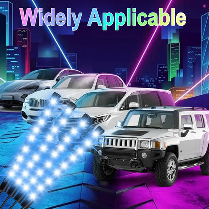 Car Accessories Interior LED Lights, Holiday Stocking Stuffer Gift for Drivers, Waterproof Footwell Glow Kit with Remote & Bluetooth App