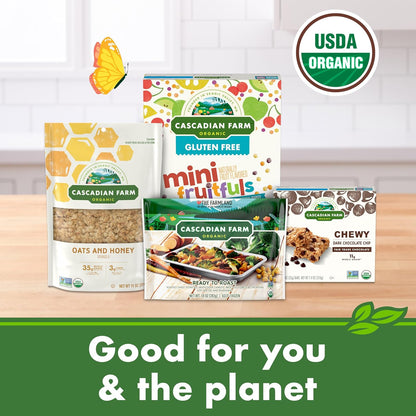 Cascadian Farm Organic Cinnamon Apple Cereal – USDA Organic Pantry Staple for Wellness Focused Home Office Snacking