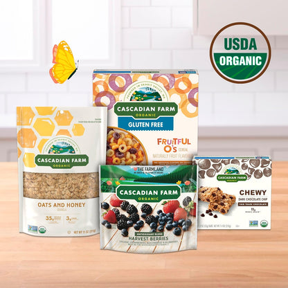 Cascadian Farm Organic Fruitful O's Cereal – Non-GMO Pantry Staple for Children's Breakfast Nook