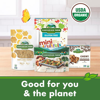 Cascadian Farm Organic Granola No Added Sugar, Blueberry Vanilla Desk Snack for Workday Energy and Quick Lunch Bowl Builds