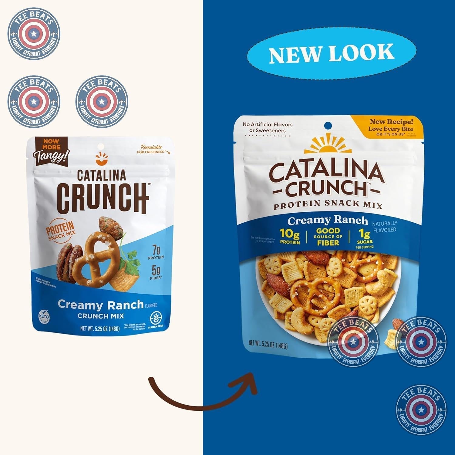 Catalina Crunch Protein Snack Mix - Gluten Free Ranch Crunch for Kitchen Pantry and Steady-Energy Self-Care Days