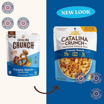Catalina Crunch Protein Snack Mix - Gluten Free Ranch Crunch for Kitchen Pantry and Steady-Energy Self-Care Days